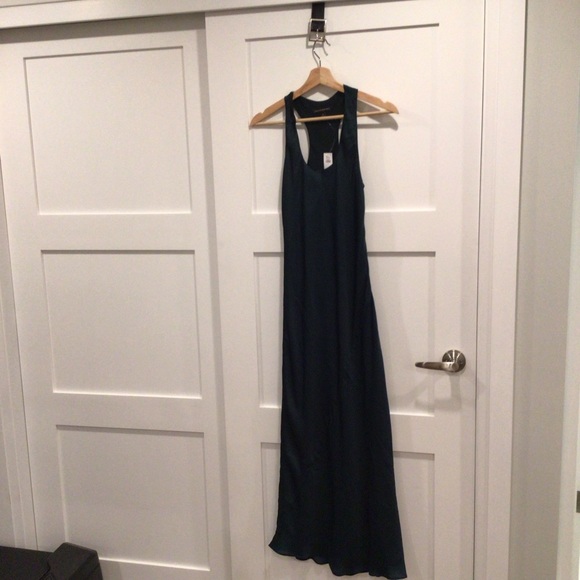 Banana Republic sleeveless dark green evening dress. size 0 - Picture 2 of 9